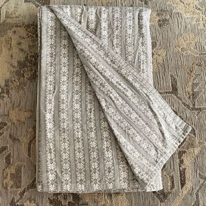Simple Fair Isle Snow Flake Bed Flat Top Sheet